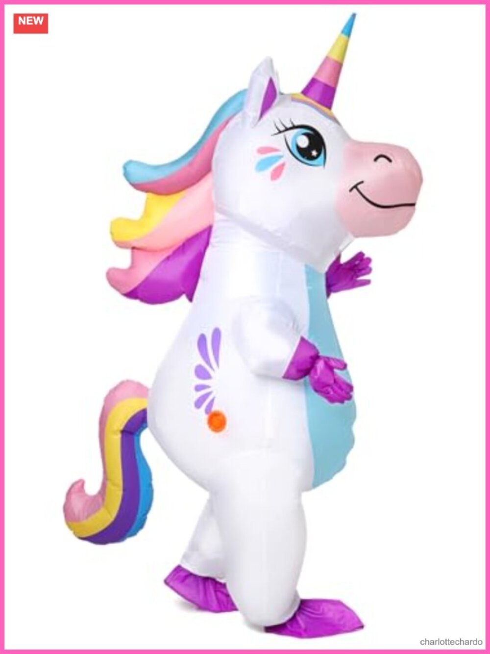 Inflatable Unicorn Costume Adult Halloween Funny Full Body Blow Up Suit